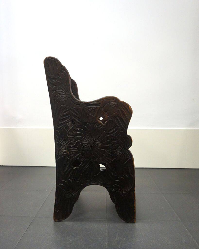 Japanese carved chair for Liberty & Co.