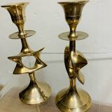 Pair of designer candlesticks