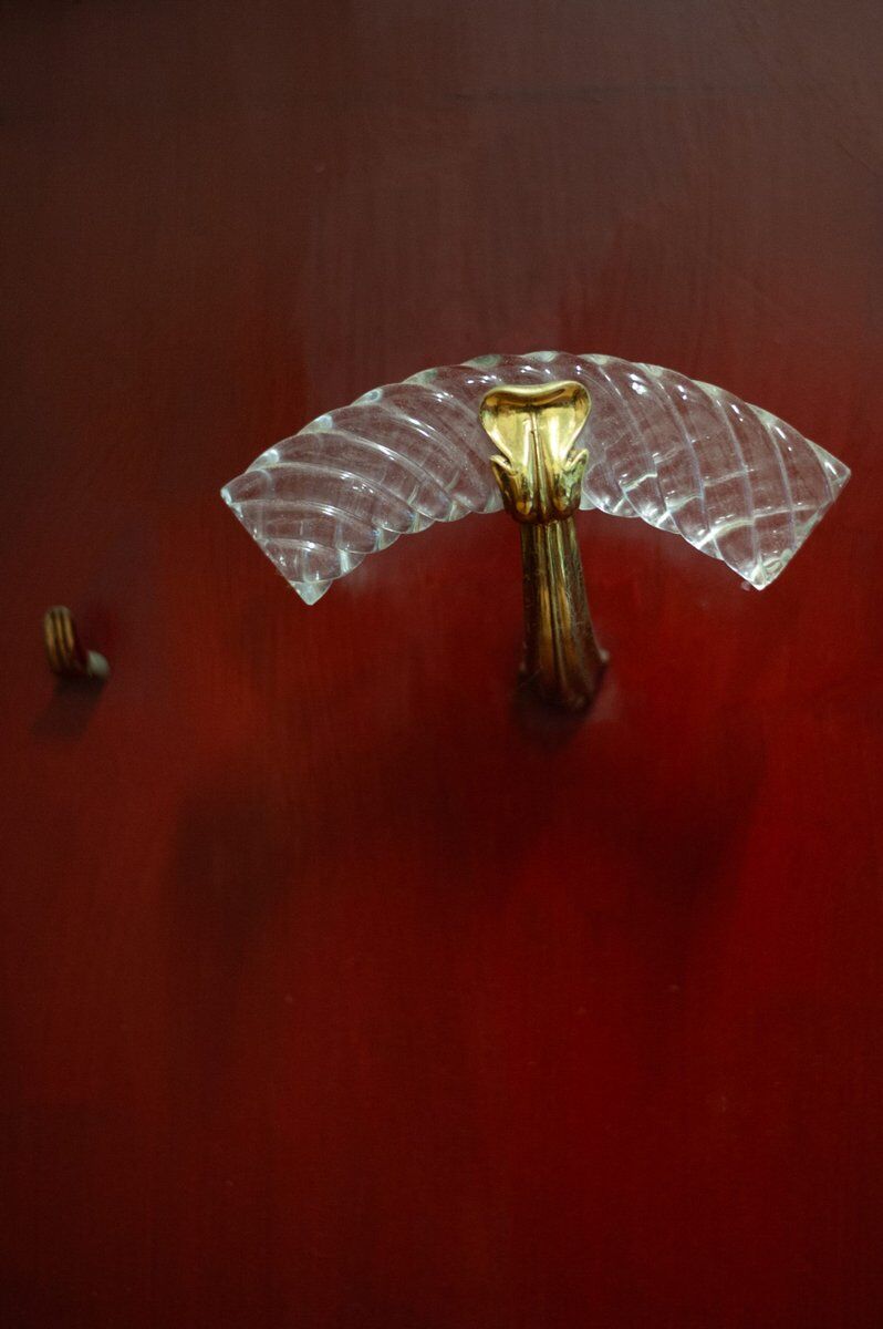 Bamboo wardrobe with illustrations, Italy, 1950