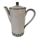 Cafetière vintage en grès moucheté – décor floral bleu marine