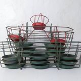Set of vintage wire metal planters