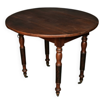 Table ronde extensible en bois massif