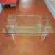 Large glass and plexi table 70s