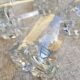 4 vintage Orrefors whiskey glasses designed by Olle Alberius, Sweden 1960s