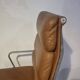 Eames Herman Miller Lumière Marron Chameau Cuir Souple Chaise Fauteuil