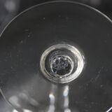 Suite of 12 champagne glasses in Baccarat crystal. Model Paris