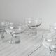 6 verres sur pied en verre épais design