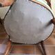 Fauteuil Voltaire velours vert amande Louis Philippe