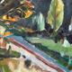 Path under the pines, oil painting on canvas