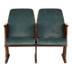 Vintage Czechoslovakian double cinema seats from the 1970s Retro Design