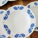 6 assiettes creuses Boch feuilles de chêne