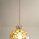 Suspension in art deco mother-of-pearl with drops