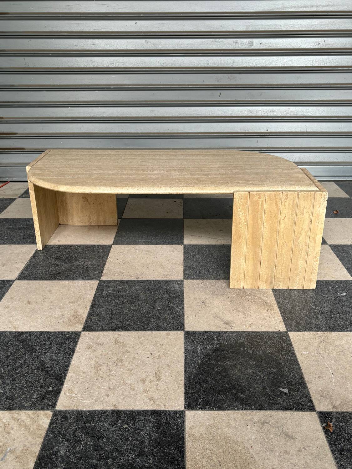 Vintage travertine coffee table