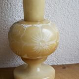 Vase carved in white marble