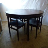 Dining Set " Roundette " table and chairs by Hans Olsen for Frem Rojle Denmark