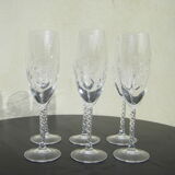 Series of six champagne flutes