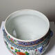Large covered vase in Chinese porcelain, floral famille rose decoration.