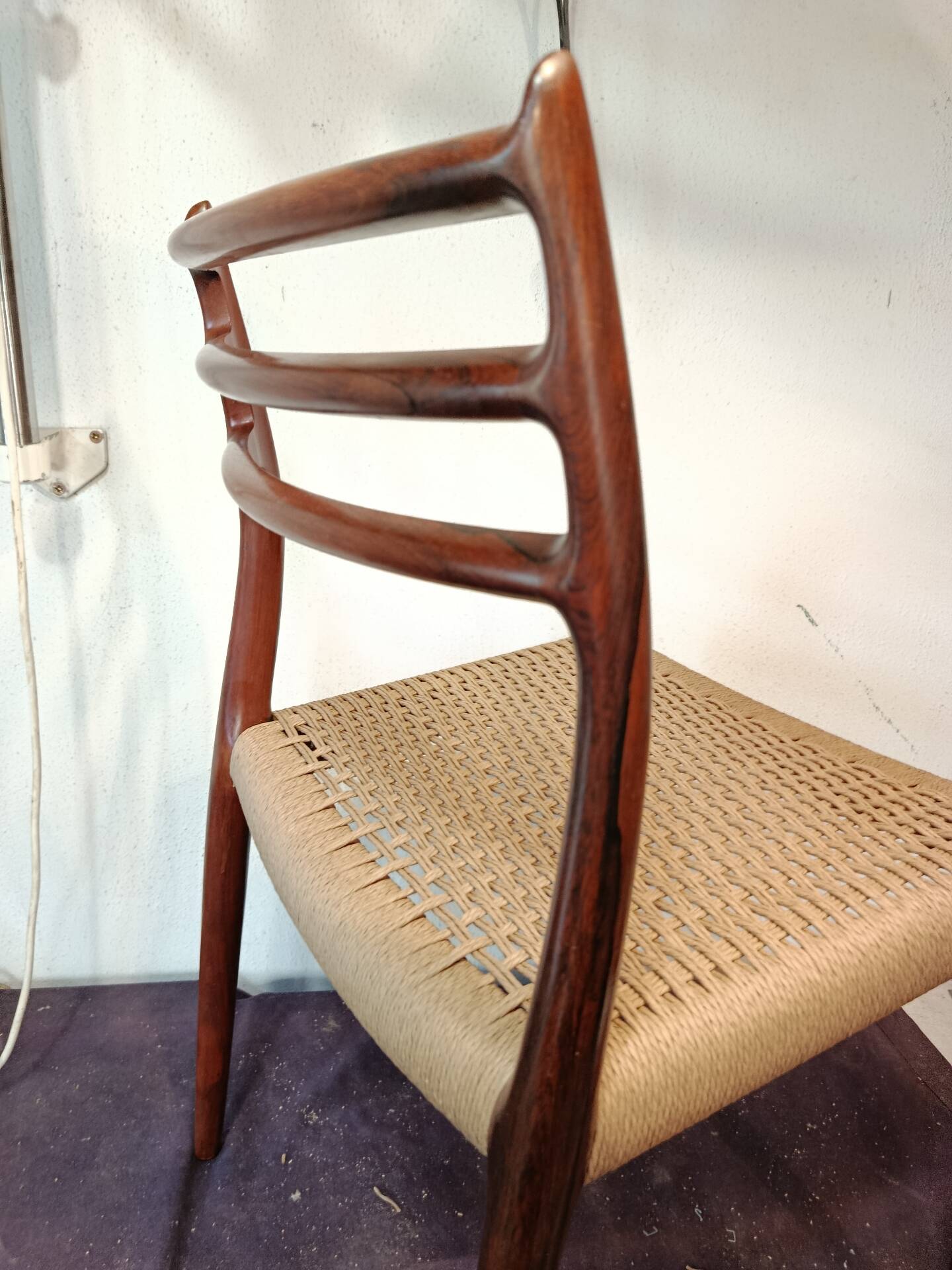 Chaises no78 palissandre/ corde Niels Otto Moller