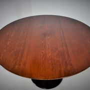 1969s beech round dining table, Czechoslovakia