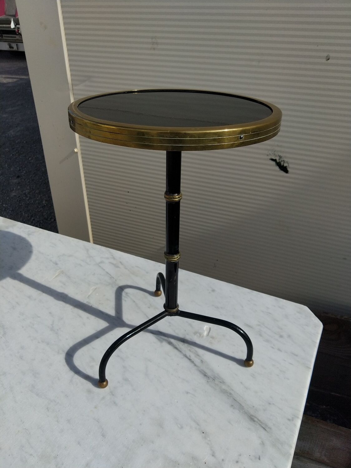 Pedestal table Jacques Adnet