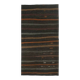 Vintage Turkish Hand-Knotted Wool Cotton Brown Kilim Runner 101x190