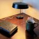 Lampe de table/de bureau vintage noire VEB Narva