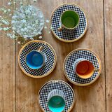 Set of 4 vintage cups Pralognan de Salins