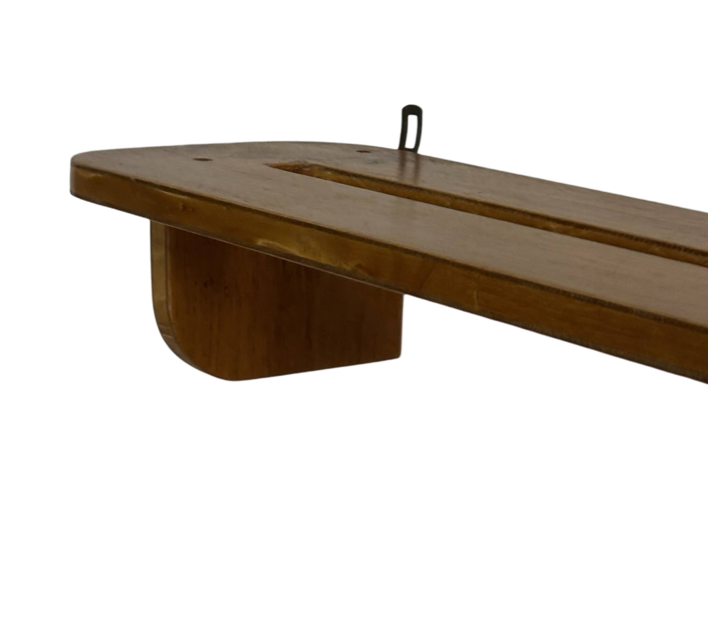 Vintage wooden wall shelve rack bookshelf in wood minimalist