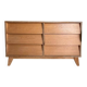 Large Vintage Double Chest of Drawers / Scandinavian Style (6 drawers)