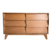 Large Vintage Double Chest of Drawers / Scandinavian Style (6 drawers)
