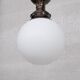Italian mid-century brass and glass pendant light