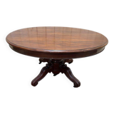 Table à manger ovale en acajou Napoléon III