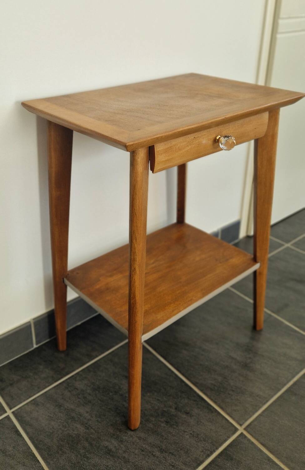 1950s side table with compass legs