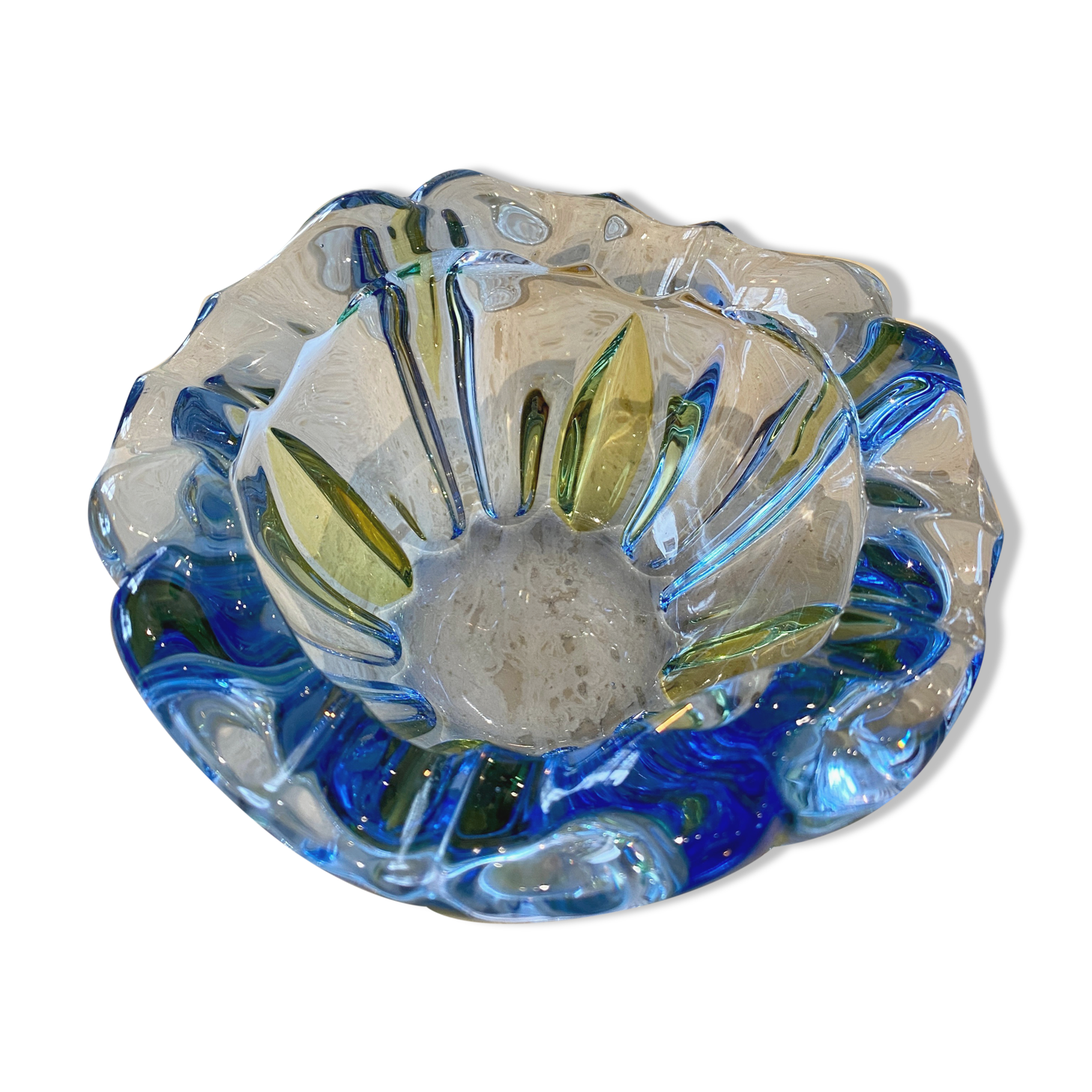 Two-tone Murano ashtray