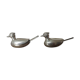 Salt, pepper "duck" silver metal 70s