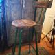 High stool for drawing table architect metal and wood restored delivery offered