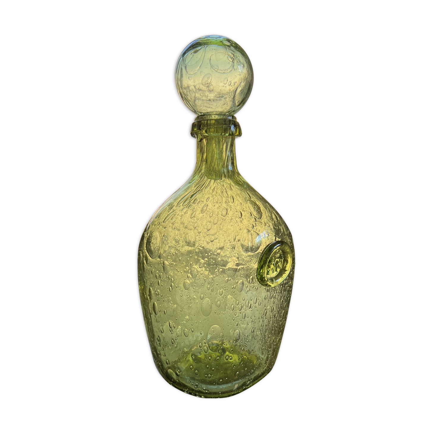 Biot carafe in blown glass