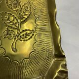 Brass tray with rose pattern