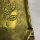 Brass tray with rose pattern