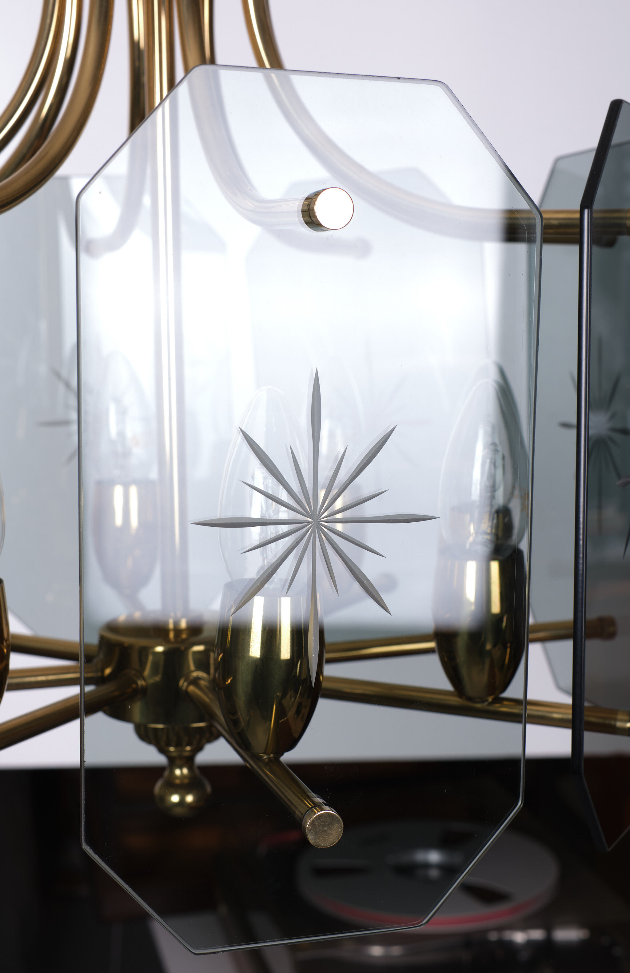 Lustre en verre Josef Brumberg, 1970s Allemagne