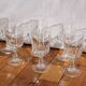 8 vintage foot glasses in Arques crystal Louvre model