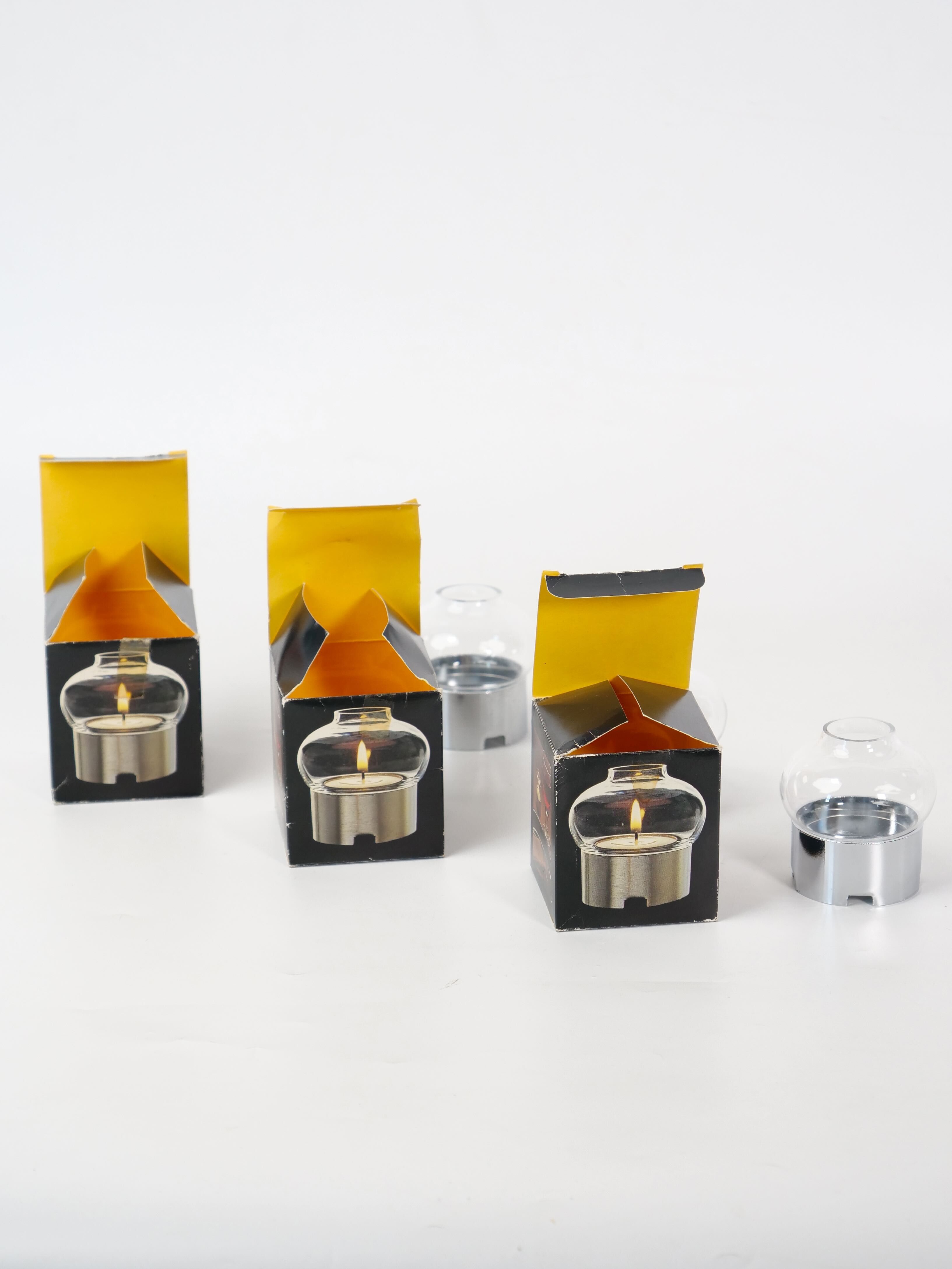 Swedish design candle holders Boda in trio