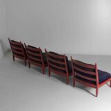 XL set of 8 mid-century lounge chairs, Belgium 1960s