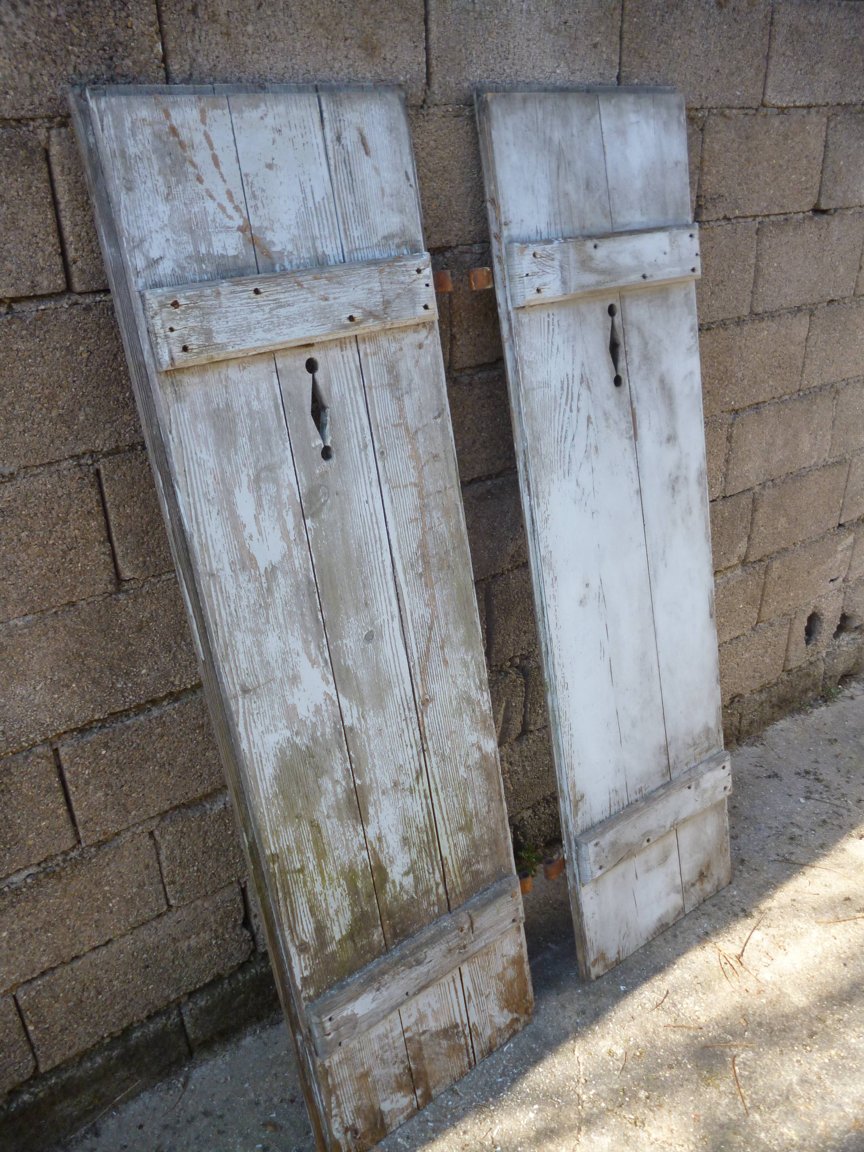 Pair of old shutters