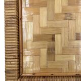 Hollywood regency bamboo and wicker tray, Italy 1970s