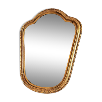 Petit miroir en bois doré vintage