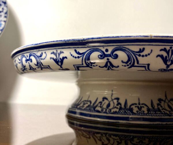4 Assortie plates from Longwy et Moustiers