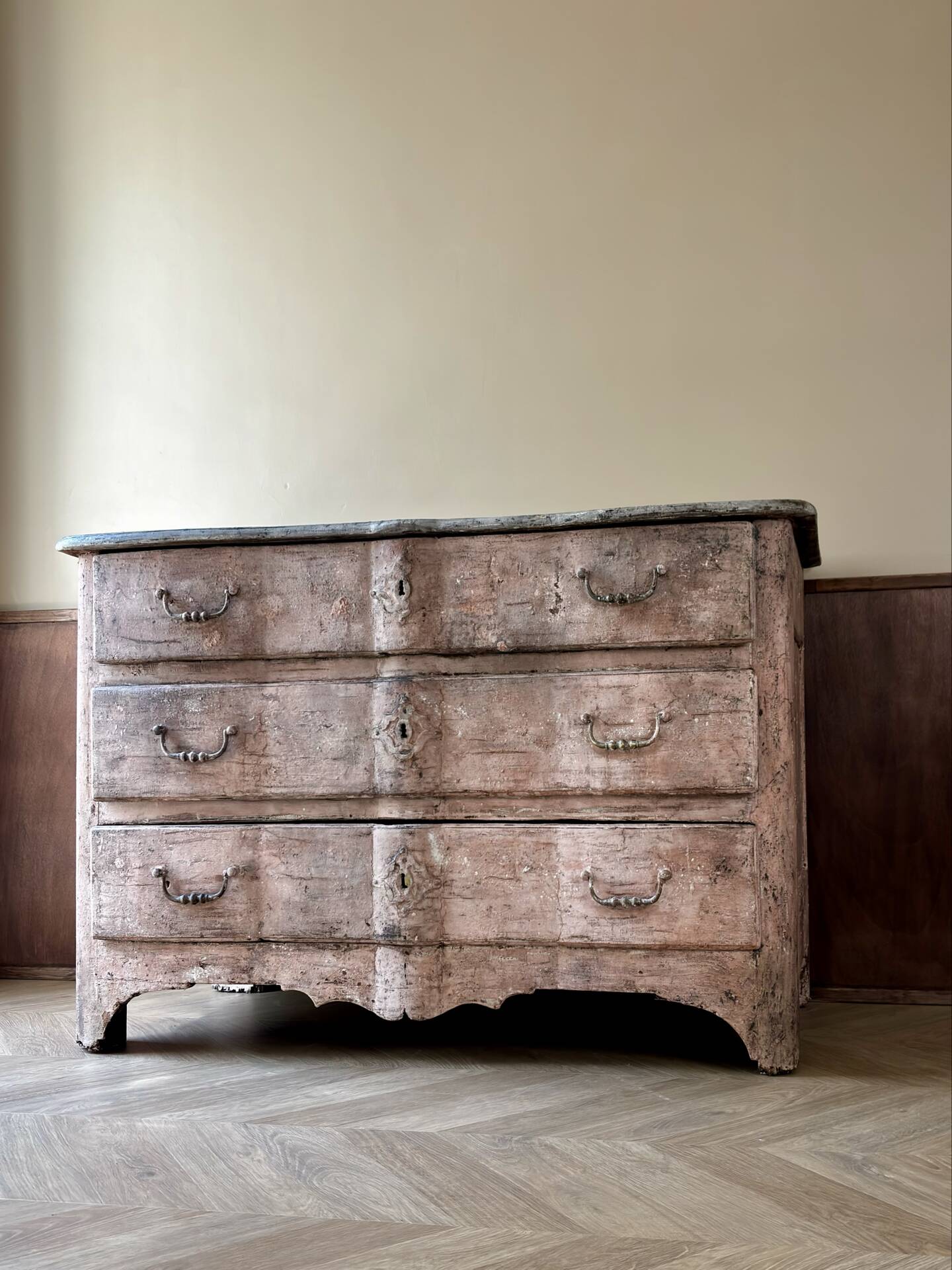 18th-century commode with a patina