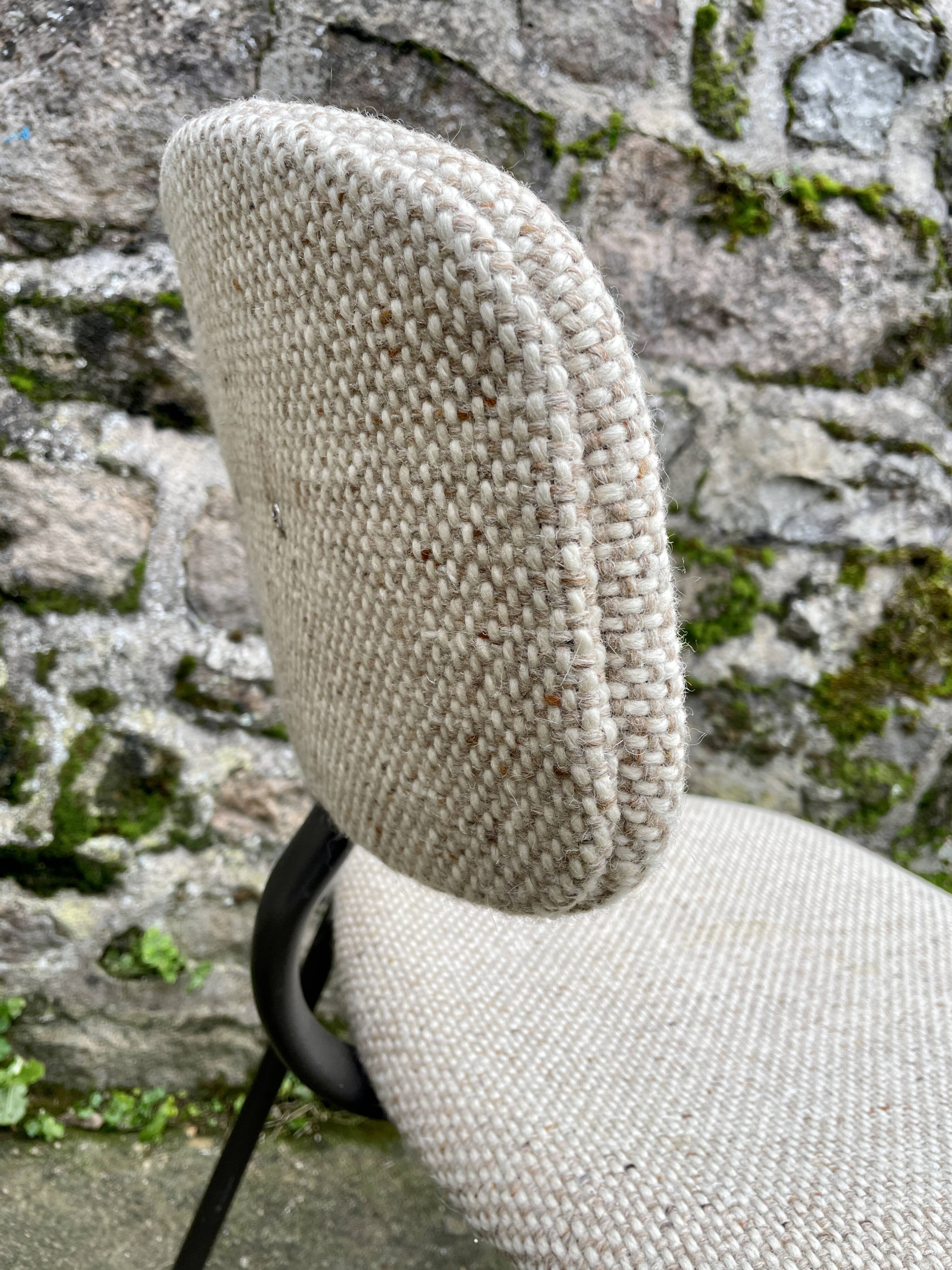 Paire de chaises tweed Strafor 1970
