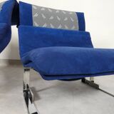 Chaises Saporiti Onda - daim bleu